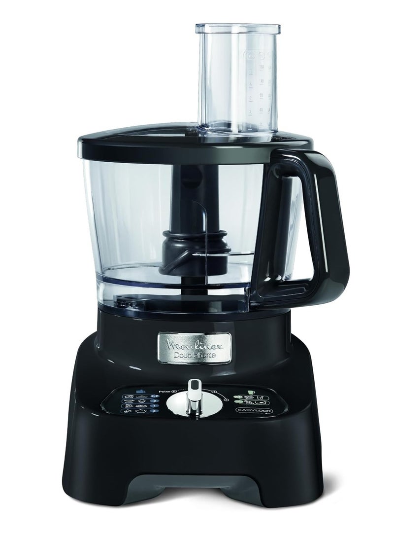 Moulinex - Moulinex FP821811 DoubleForce Multi-Function Food Processor, Black 3 L 1000 W FP821811 black - Image 1