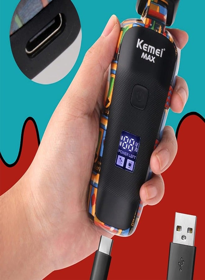 كيمي ماكينة قص الشعر الاحترافية من سبائك الألومنيوم من ماكس افييشن، لاسلكية، شاشة LCD KM-MAX5090 - Image 3