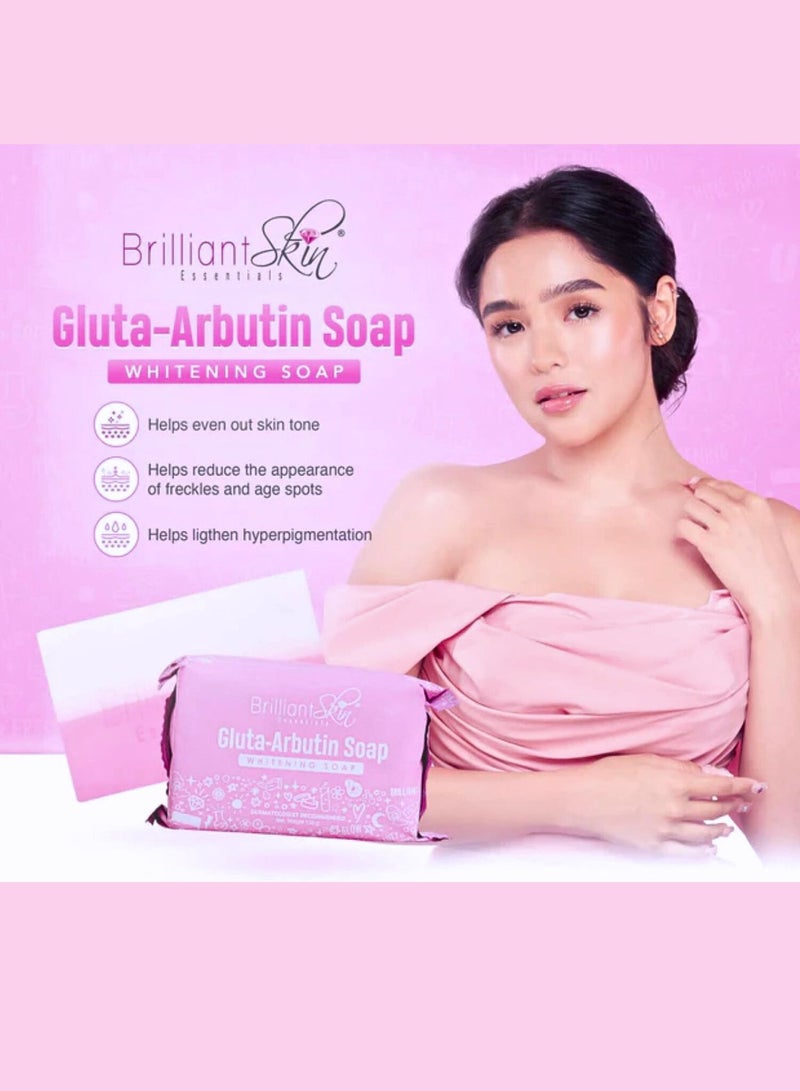 بريليانت سكين إسينشالز صابون تبييض غلوتا-أربوتين الأصلي 135غ 1 قطعة - Image 3