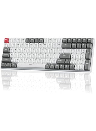 RK100 Wireless Mechanical Keyboard, Bluetooth5.1/2.4G/Wired 96% Full Size 100-Key Hot Swappable Gaming Keyboard with 3 USB Ports, Brown Switch for Mac Windows, Classic - pnsku/N70046925V/45/_/1708066855/2ada70bb-f39e-41ee-9e09-055b8cc9cfa9