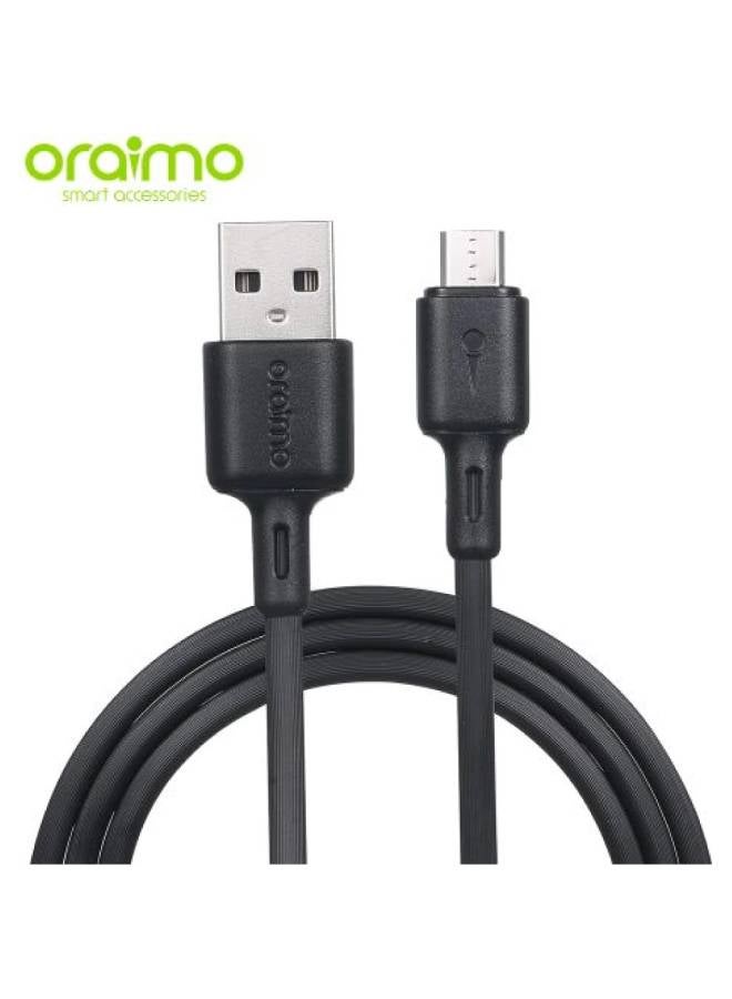Oraimo Micro USB Fast Charging & High-Speed Data Cable 2M LONGER and STRONGER Udon 2 OCD-M56 - Black - Image 2
