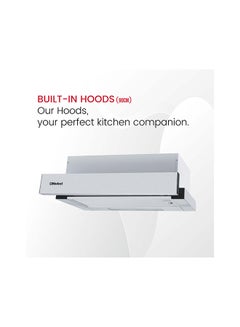 Nobel 90Cm Built-In Hood, 2 Speed Rocker Switch, Aluminum Filter, Slider Hood, Halogen Lamp, BS Plug Nobel NCHP90ST Silver  - Image 1