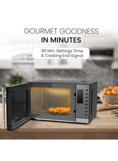 Nobel 23 Liters Microwave Oven Button Control, 60mins Setting Time, 5 Power Levels, Cooking End Signal, Defrost Setting with 1 Year Warranty 23 L 1000 W NMO30D Black  - Image 4