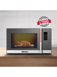 Nobel 23 Liters Microwave Oven Button Control, 60mins Setting Time, 5 Power Levels, Cooking End Signal, Defrost Setting with 1 Year Warranty 23 L 1000 W NMO30D Black  - Image 1