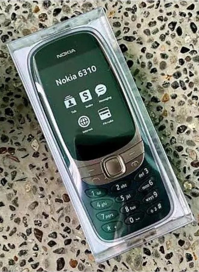 نوكيا هاتف مميز 6310 ثنائي الشريحة باللون الأخضر الداكن وذاكرة الوصول العشوائي (RAM) 8 ميجا بايت وذاكرة الوصول العشوائي (RAM) 16 ميجا بايت وسعة 32 جيجا بايت مستهلكة بتقنية 4G  - Image 2