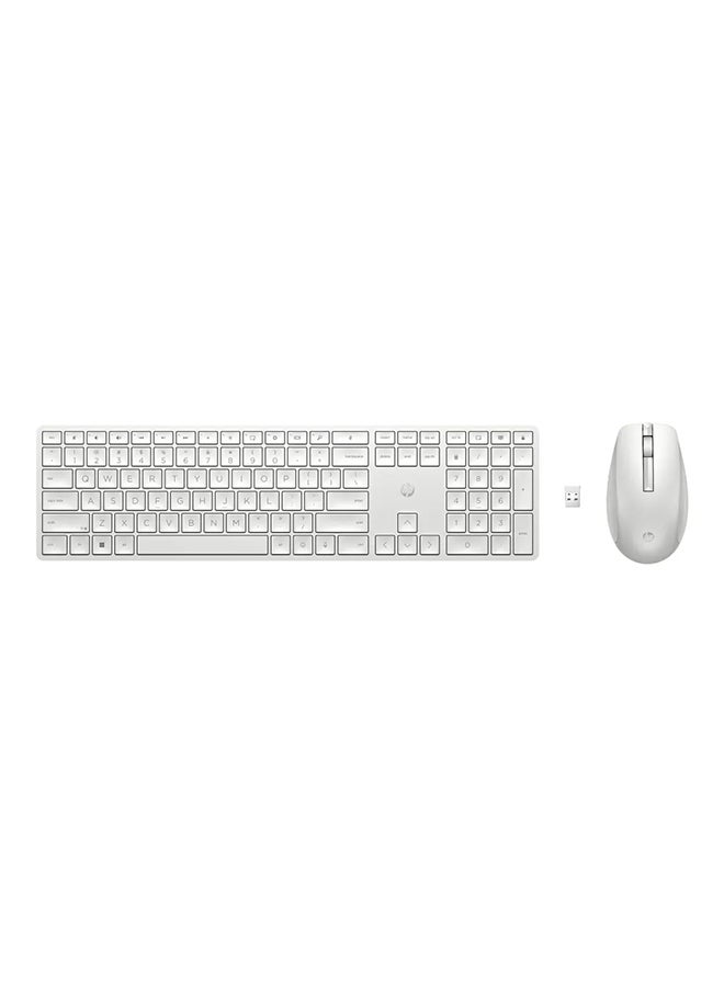 650 - Set With Keyboard And Mouse - Wireless - 2.4 GHz White