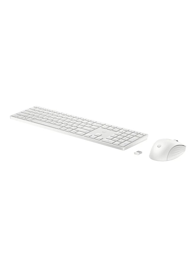 650 - Set With Keyboard And Mouse - Wireless - 2.4 GHz White