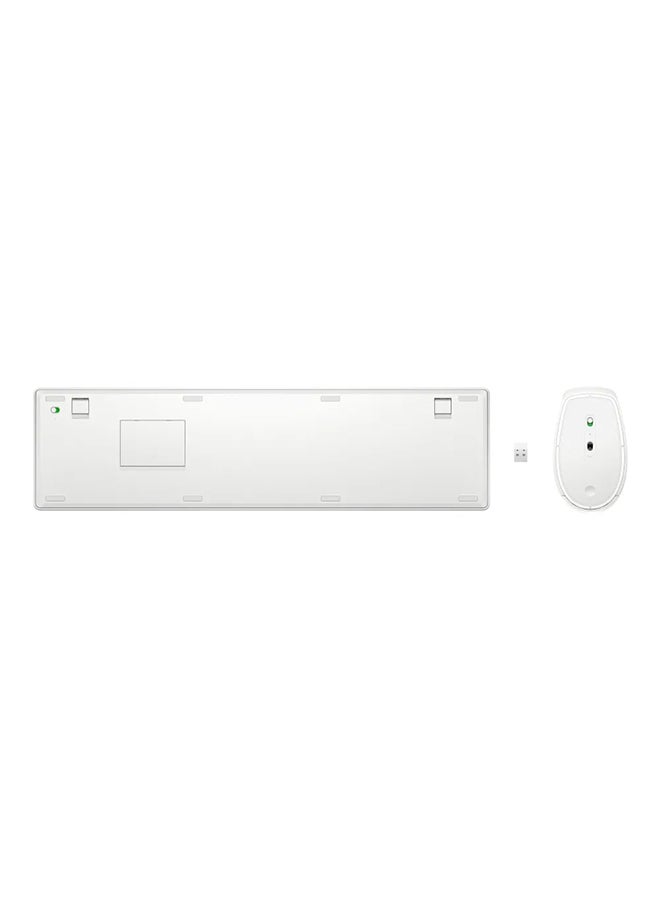 650 - Set With Keyboard And Mouse - Wireless - 2.4 GHz White