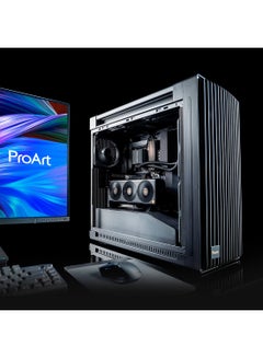ASUS ProArt PA602 Gaming E-ATX Computer Case, 2x 200mm & 1x 140mm Pre-Installed Fans, Up to 420mm Radiator & 6x Fans Support, Dual Air Deflectors, 15.5mm Open Grills, Black Black  - Image 2