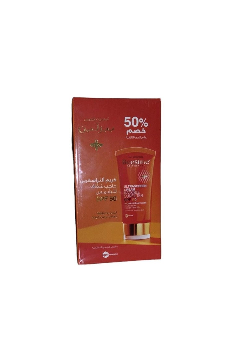 Beesline Ultrascreen Cream Invisible Sunfilter 50% Discount On 2*60 MLml - Image 1