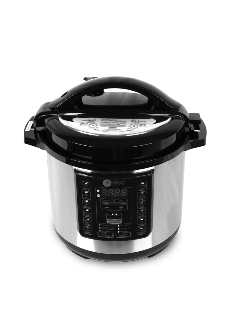 AFRA Electric Pressure Cooker | 10L Capacity | 1400W | Multifunctional | Non-Stick Cooking Pot | Stainless Steel Outer Pot | Aluminum Inner Pot | 2-Year Warranty 10 L 1300 W AF-1035PCSS Black/Silver - Image 5