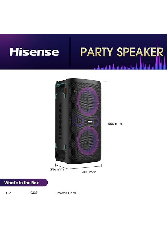 Hisense - Party Speaker The All In One For Party Sound Boost Your Party Into Lifer With 400 Watts Output Power HP 100 Black - Image 1