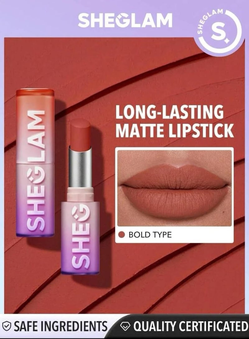 SHEGLAM - Dynamatte Boom Long Lasting Matte Lipstick Bold Type - Image 1