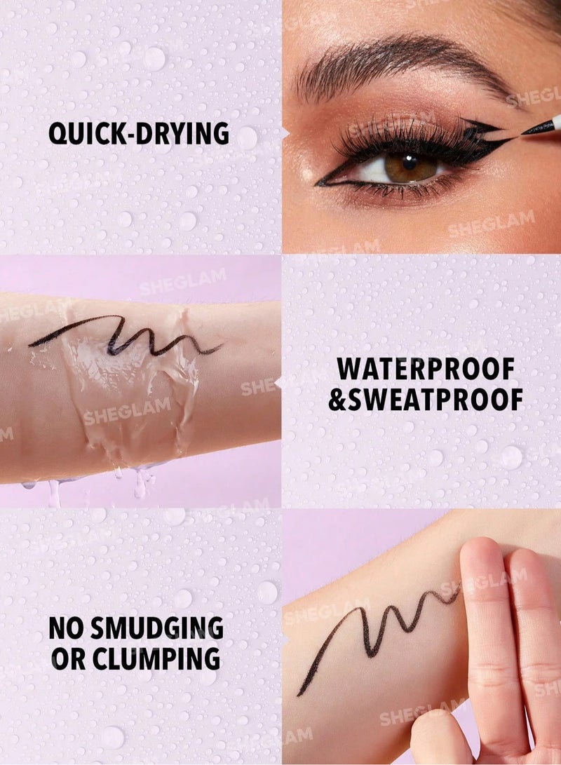 SHEGLAM - So Rich Waterproof Liquid Eyeliner Black - Image 1