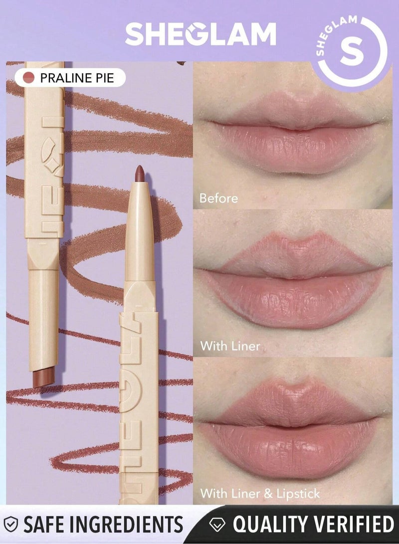 SHEGLAM Glam 101 Lipstick And Liner Duo Praline Pie - Image 2