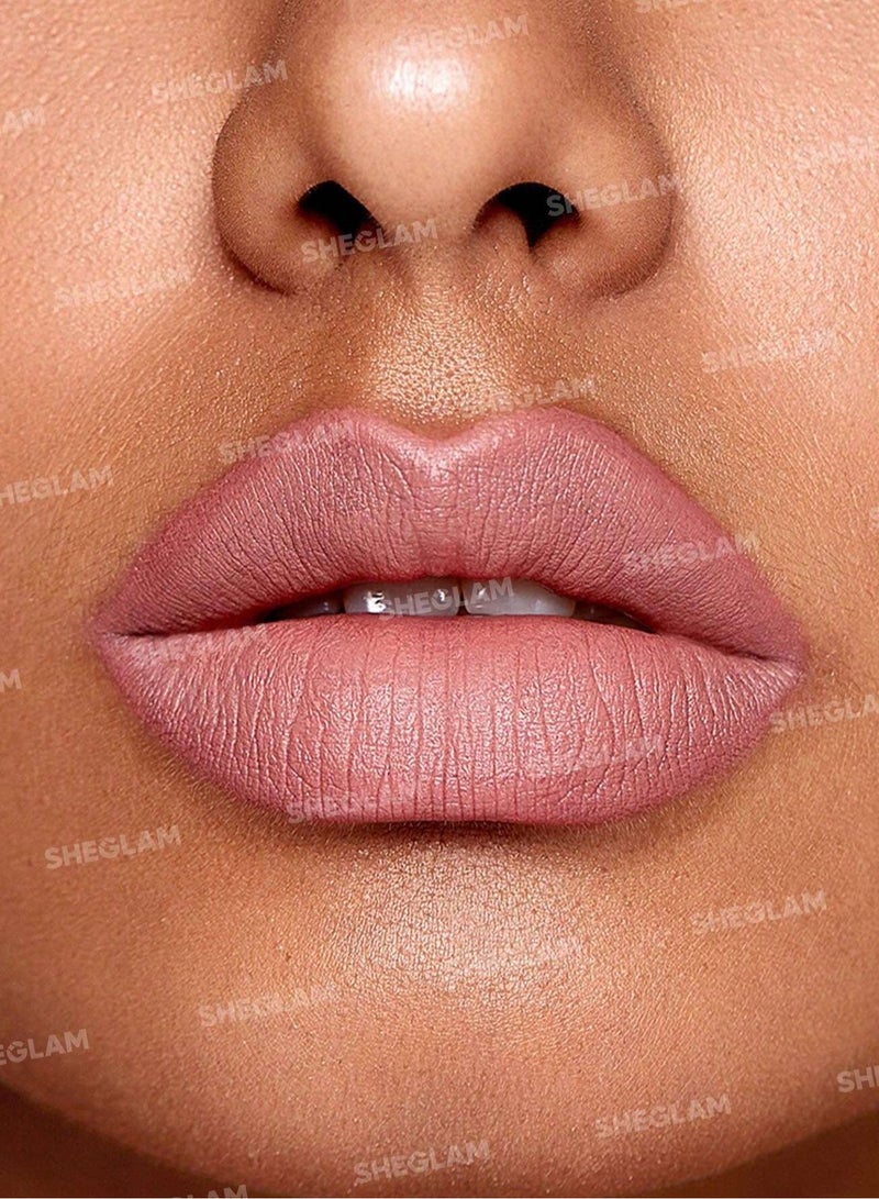 SHEGLAM Glam 101 Lipstick And Liner Duo Praline Pie - Image 5