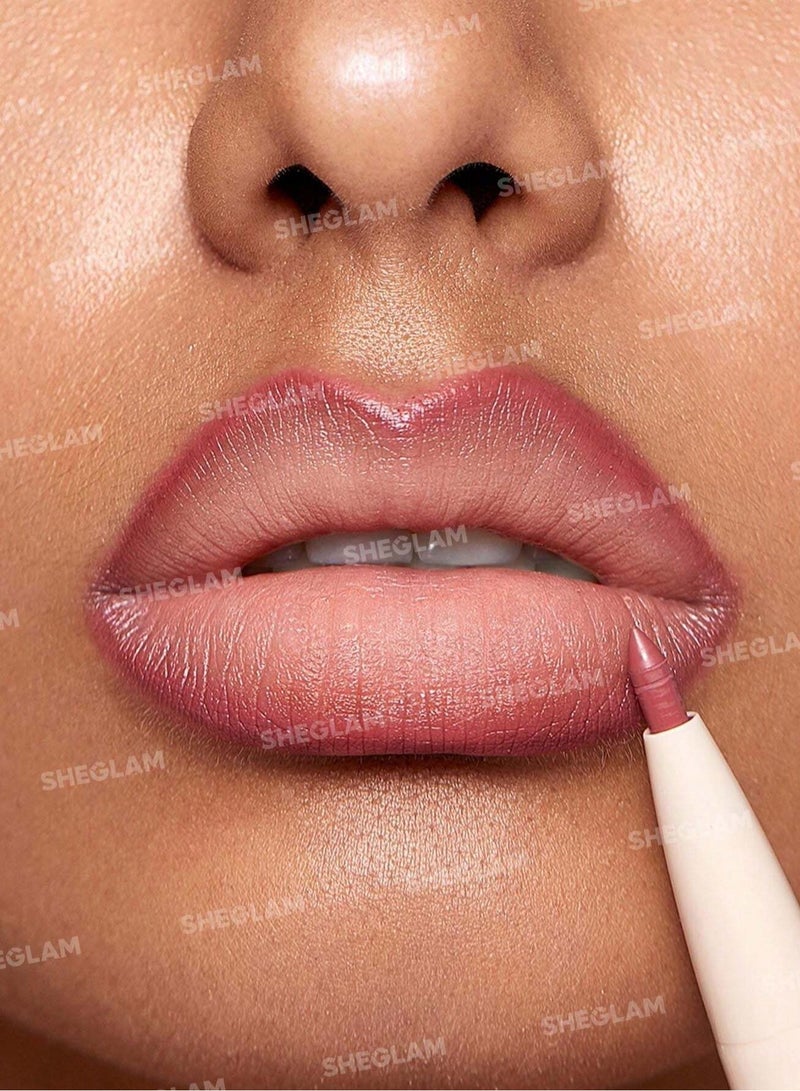 SHEGLAM Glam 101 Lipstick And Liner Duo Praline Pie - Image 4