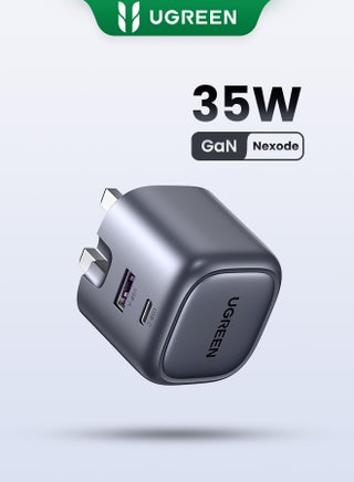 Nexode 35W USB C Charger Fast Charging GaN Tech Type C Plug Compact Travel Power Adapter For iPhone 16 15 Series iPad Air Samsung Galaxy Huawei Xiaomi Apple Watch S10 Airpods 4 Grey - pnsku/N70047271V/45/_/1716221314/4e210b26-b346-4cf4-8168-93f198794162