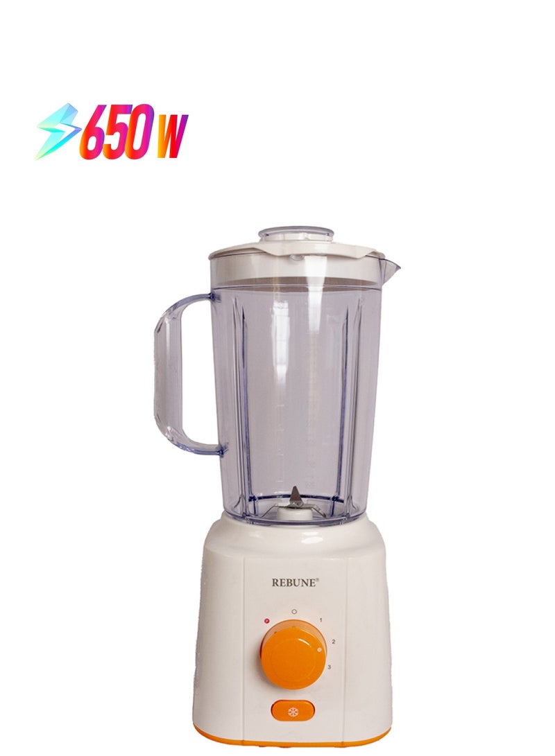 REBUNE Electric Blender And Spice Grinder 650 W RE-2-140 White - Image 1