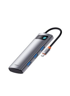 Baseus Baseus Metal Gleam Series 7-Port  HUB Space Type-C to HDMI4K@60Hz*1+USB3.0*3+PD*1+SD/TF*1) Grey  - Image 2