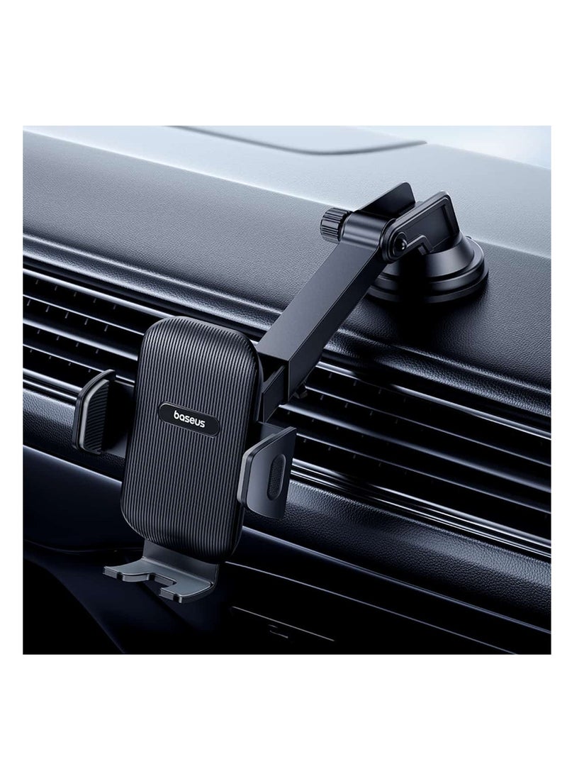 Baseus Baseus UltraControl Go Series Clamp-Type Phone Holder (Suction Cup Version) Cluster Black - Image 4