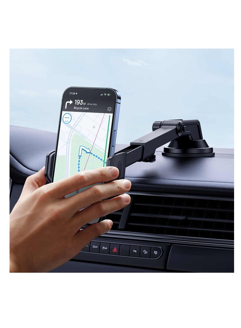 Baseus Baseus UltraControl Go Series Clamp-Type Phone Holder (Suction Cup Version) Cluster Black - Image 5