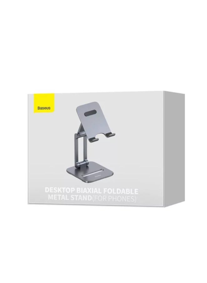 Baseus Baseus Desktop Biaxial Foldable Metal Stand (for Phones) Grey  - Image 3