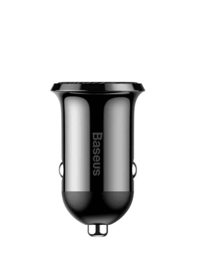 Baseus - Baseus Grain Pro Car Charger (Dual USB 4.8A ) Black - Image 1