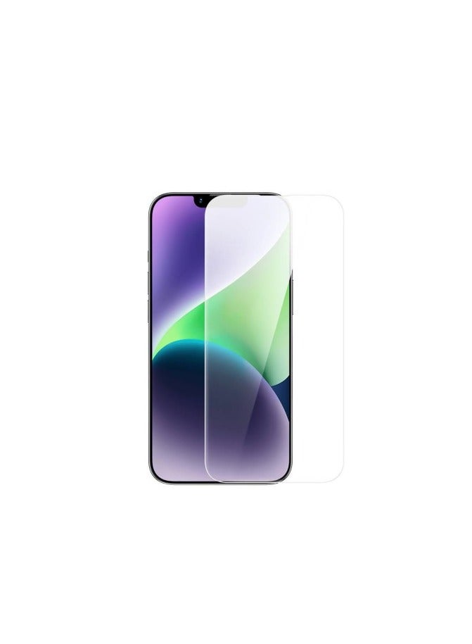 Baseus OS-Baseus Sapphire Series Privacy Protection Tempered Glass Screen Protector (with Dust Filter) for iP 13 Pro Max/14 Plus,  (Pack of 1, with cleaning kit and dust-proof installation tool) Clear  - Image 2