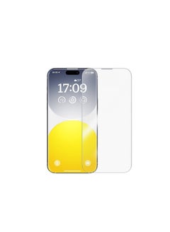 Baseus OS-Baseus Diamond Series Full-Coverage HD Tempered Glass Screen Protector for iP 15 Pro,  (Pack of 1, with cleaning kit and EasyStick installation tool) Clear  - Image 2