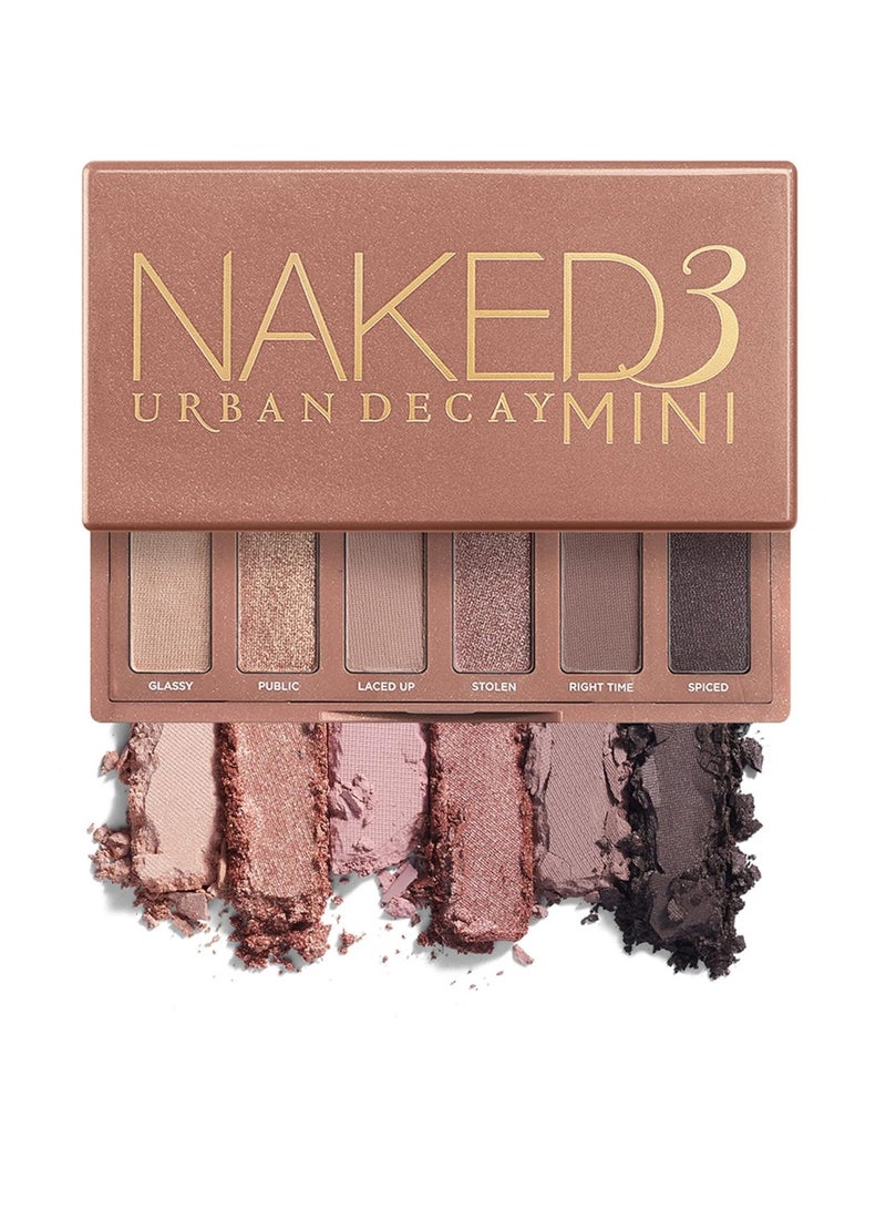 Urban Decay Naked3 Mini Eyeshadow Palette Pigmented Eye Makeup Palette For On The Go Ultra Blendable Up To 12 Hour Wear Multicolor  - Image 1