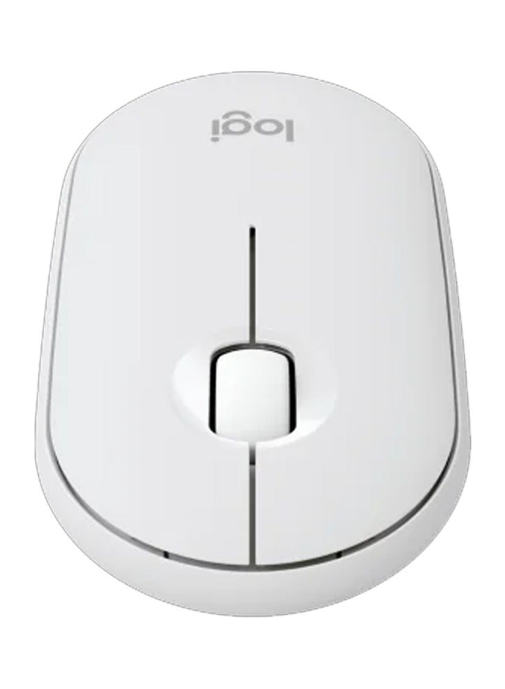 لوجيتيك - لوجيتك M350S بيبل 2 ماوس بلوتوث صامت باللون الأبيض - Image 1