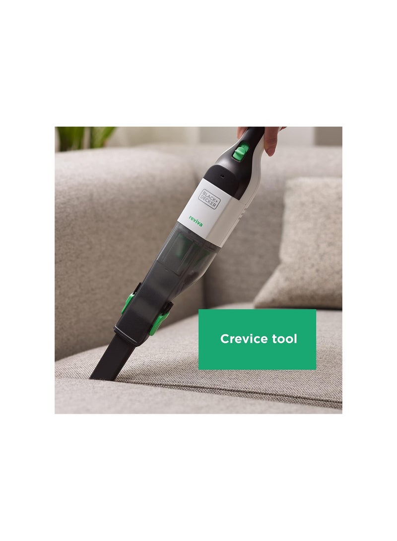 BLACK+DECKER Reviva 7.2V 2Ah Cordless Eco Hand Vacuum Made From 50% Recycled Material With 100% Sustainable Packaging, 200 W REVHV8C-GB Multicolour  - Image 3
