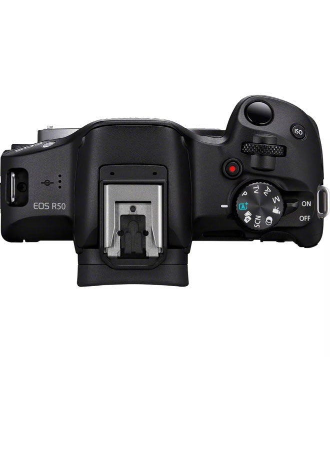 EOS R50 Hybrid Camera + RF-S 18-45mm F4.5-6.3 IS STM Lens - Vlogger Kit