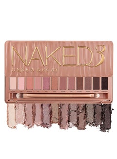 Urban Decay Naked3 Eyeshadow Palette 12 Versatile Rosy Neutral Shades For Every Day Ultra Blendable Rich Colors With Velvety Texture Set Includes Mirror And Double Ended Makeup Brush Multicolor  - Image 1