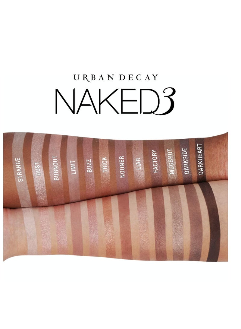 Urban Decay Naked3 Eyeshadow Palette 12 Versatile Rosy Neutral Shades For Every Day Ultra Blendable Rich Colors With Velvety Texture Set Includes Mirror And Double Ended Makeup Brush Multicolor  - Image 2