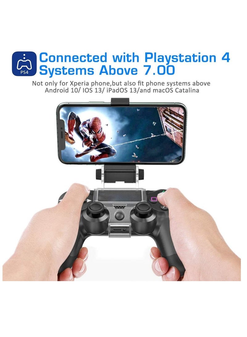 Oivo - PS4 Controller Phone Mount Clip For Remote Play Mobile Gaming Clamp Bracket Phone Holder With Adjustable Stand Compatible With Dualshock 4 PS4 Slim PS4 Pro Controllers - Image 1