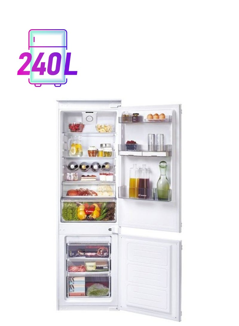 CANDY Combi Built-In 2 Door Bottom Mounted Refrigerator CKBBF172K White - Image 1