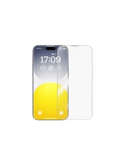Baseus OS-Baseus Diamond Series Full-Coverage HD Tempered Glass Screen Protector for iP 15 Pro Max, Clear (Pack of 1, with cleaning kit and EasyStick installation tool)  - Image 2