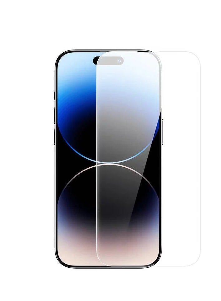 Baseus OS-Baseus Diamond Series HD All-Tempered-Glass Screen Protector for iP 14 Pro Max,  (Pack of 1, with cleaning kit and EasyStick installation tool) Clear  - Image 2