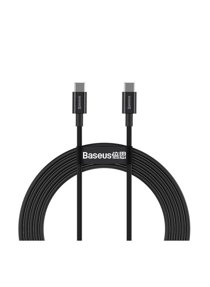 Baseus - Baseus Superior Series Fast Charging Data Cable Type-C to Type-C 100W 2m Black - Image 1