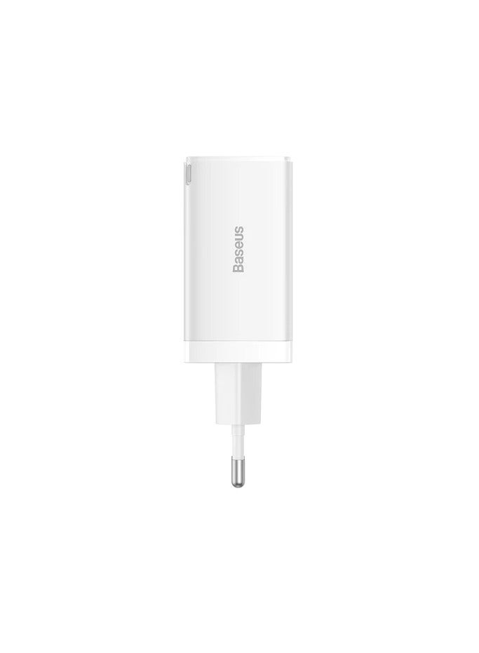 Baseus Baseus GaN5 Pro Fast Charger 2C+U 65W EU  (Include：Baseus Xiaobai series fast charging Cable Type-C  to Type-C 100W(20V/5A) 1m ） White - Image 5