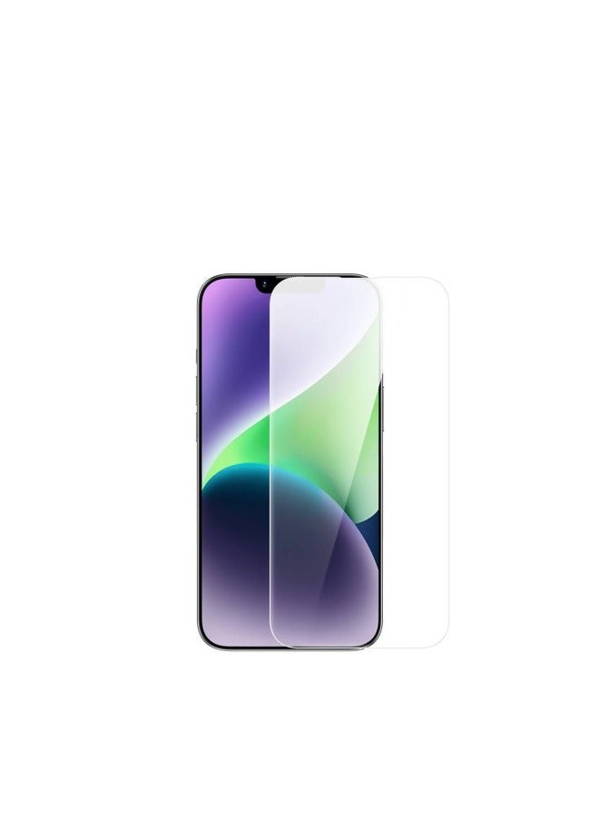 Baseus OS-Baseus Sapphire Series Privacy Protection Tempered Glass Screen Protector (with Dust Filter) for iP 13/13 Pro/14, (Pack of 1, with cleaning kit and dust-proof installation tool) Clear  - Image 2