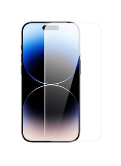 Baseus OS-Baseus Sapphire Series HD Tempered Glass Screen Protector (with Dust Filter) for iP 14 Pro Max, Clear (Pack of 1, with cleaning kit and dust-proof installation tool) Clear  - Image 2
