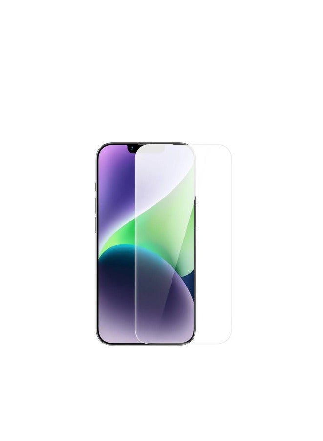 Baseus OS-Baseus Diamond Series HD All-Tempered-Glass Screen Protector for iP 13/13 Pro/14, (Pack of 1, with cleaning kit and EasyStick installation tool) Clear  - Image 2