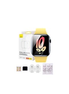 Baseus Baseus NanoCrystal Series Screen Protective Film 45mm for AP Watch 7/8, (Pack of 2, with 2 cleaning kits and scraper) Clear  - Image 2