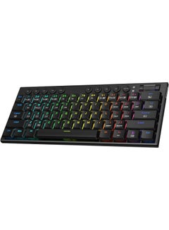 Redragon K632 PRO Noctis 60% لوحة مفاتيح ميكانيكية RGB لاسلكية، بلوتوث/2.4 جيجا هرتز/لوحة مفاتيح سلكية ثلاثية الوضع رفيعة للغاية ومنخفضة للألعاب