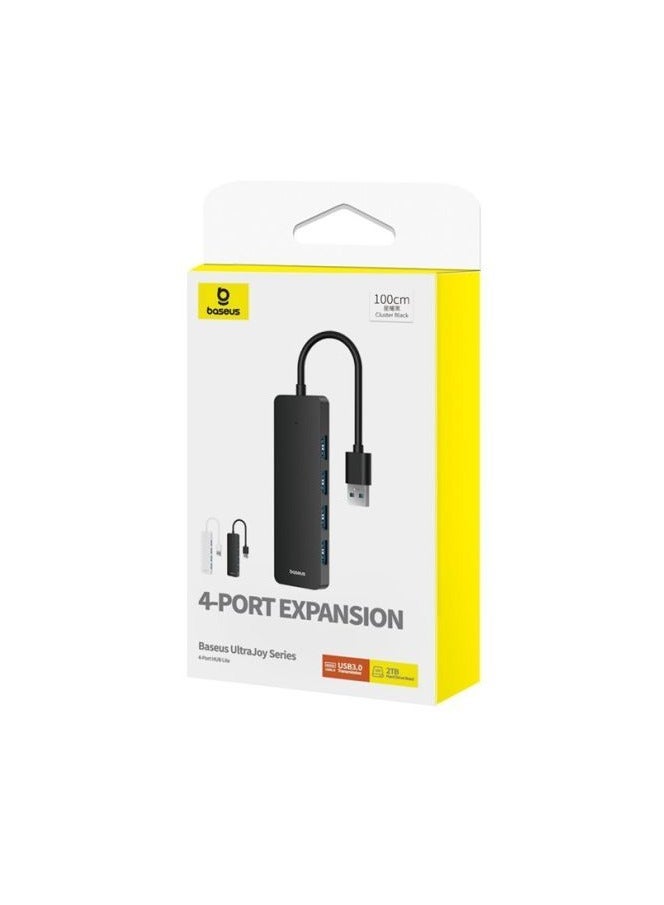 Baseus UltraJoy Series 4-Port  HUB Lite 100cm Cluster （USBA to USB3.0*4） Black