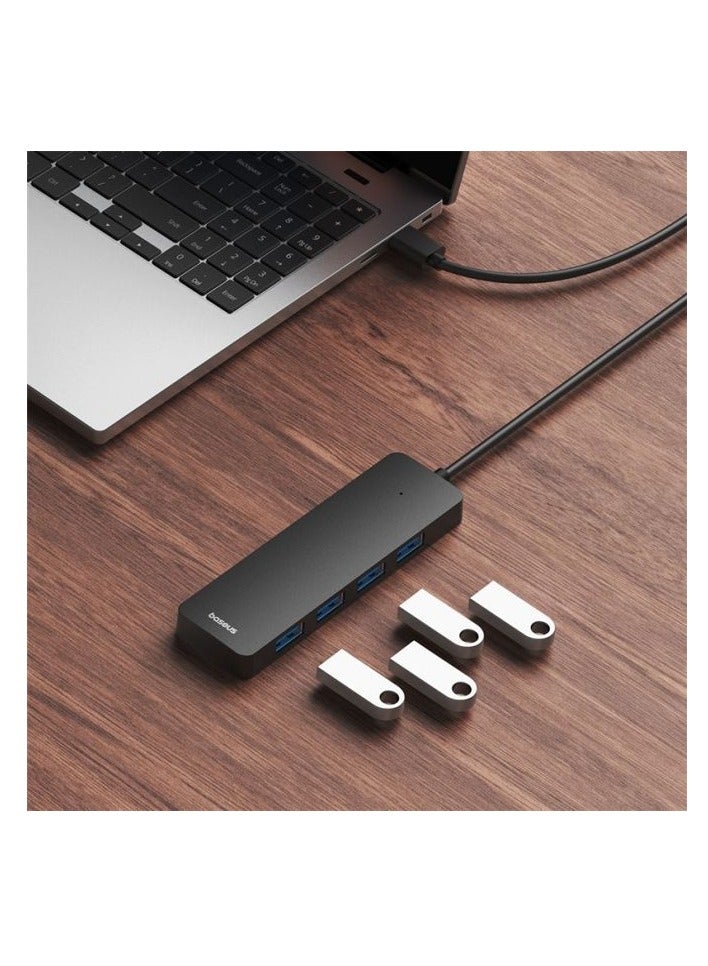 Baseus UltraJoy Series 4-Port  HUB Lite 100cm Cluster （USBA to USB3.0*4） Black