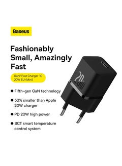 Baseus OS-Baseus GaN5 Fast Charger(mini) 1C 20W EU Black  - Image 2